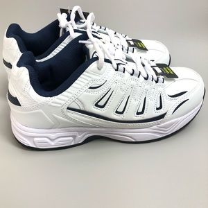 White Navy Memory Foam Chunky Sneakers 